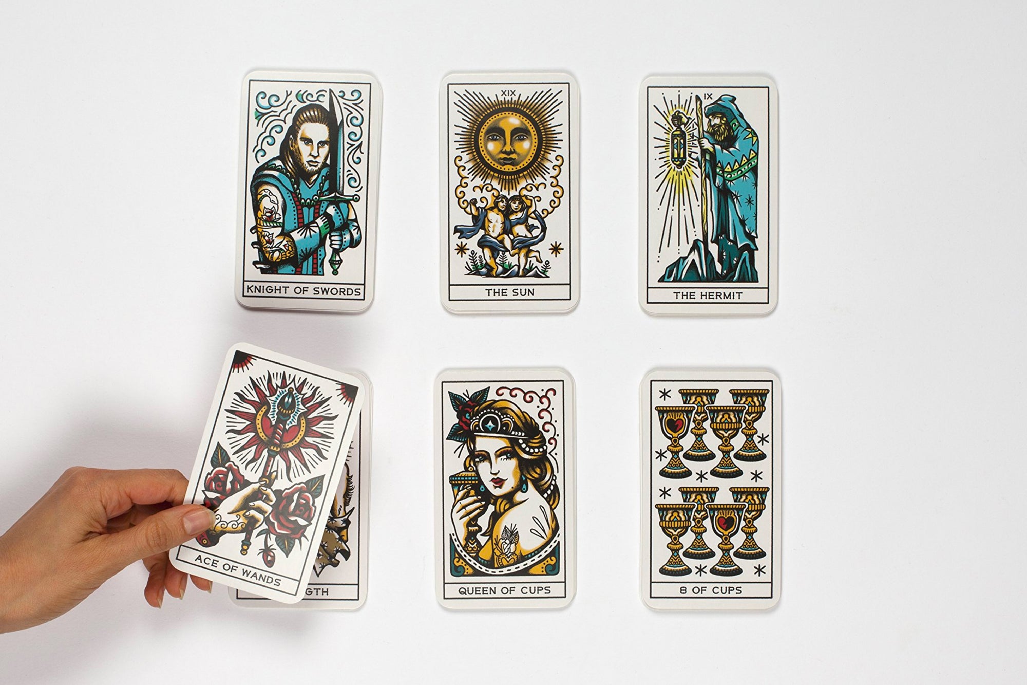 Tattoo Tarot 78 Tarot Cards Tattoo Tarot Ink & Intuition Cards Beautifully ilustrated Set of Featuring Vintage Tattoo Deck Tarot Game - Catalyst & Co